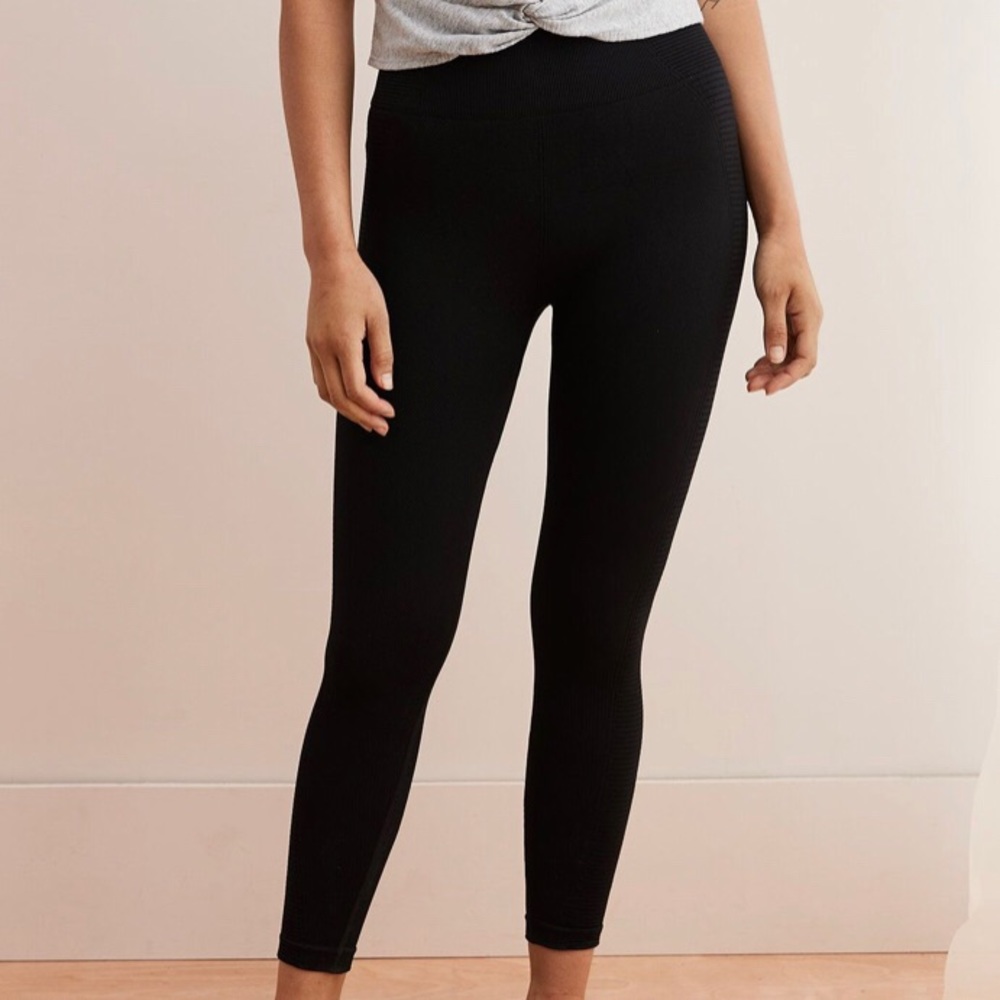 aerie move seamless high waisted 7/8 leggings